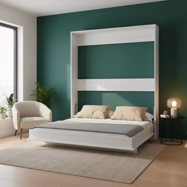 Letto matrimoniale a scomparsa salvaspazio Primer bianco L: 164 cm, P: 38 cm, H: 221 cm
