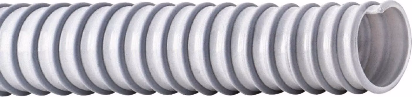 Tubo di aspirazione in PVC AIRFLEX, diametro interno 38,0 mm, grigio, diametro esterno 45,0 mm, lunghezza 50 m