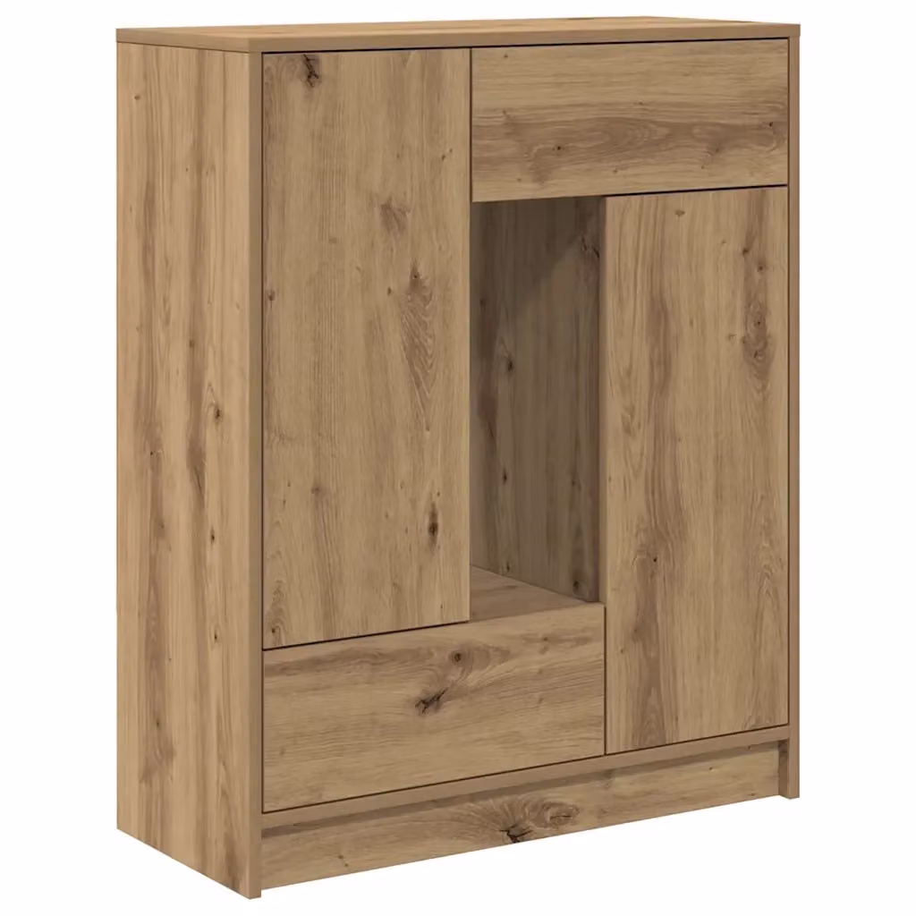 Credenza Design Mania in Rovere Marrone con Cassetti e Ante per Cucina o Soggiorno L: 73 cm, P: 31 cm, H: 90 cm – 2