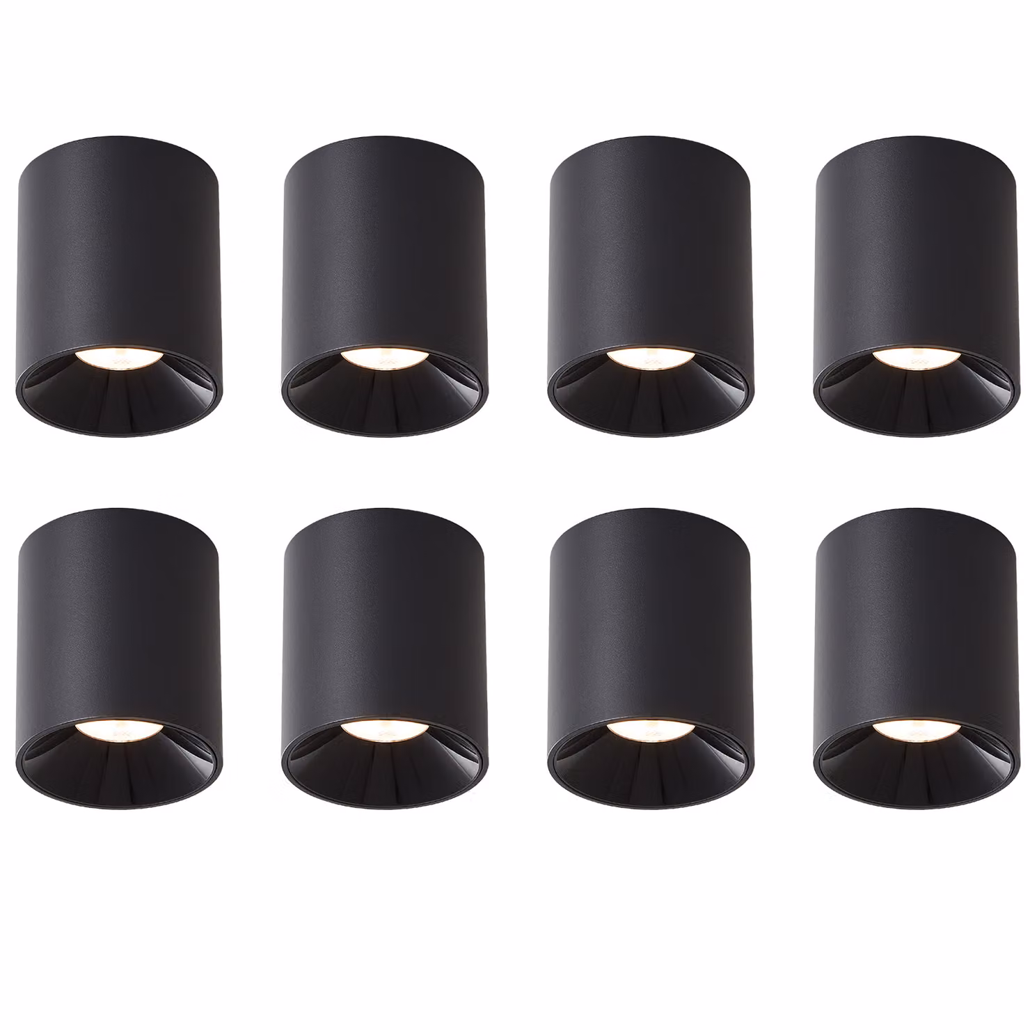 ZMH LED plafoniera 8ER plafoniera 7W spot a soffitto bianco caldo plafoniera nera plafoniera rotonda plafoniera piccola per cucina soggiorno sala da pranzo