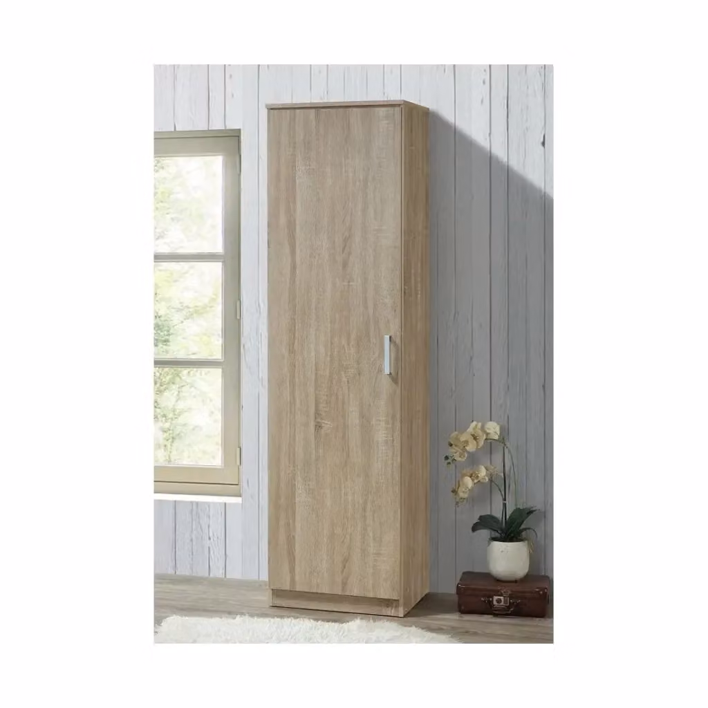 Armadio di stoccaggio BURSA Meublorama beige con ante a battente e ripiani interni per ingresso, lavanderia o bagno, H: 184 cm, L: 50 cm, P: 42 cm – 2
