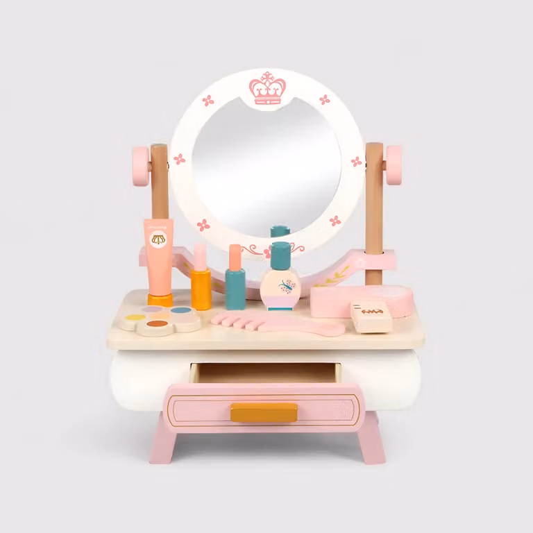 Kafal - Tavolo da trucco giocattolo per bambini con accessori