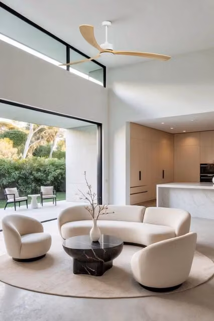 KAUAI, Ventilatore senza Luce, Faro Barcelona Colore: Bianco