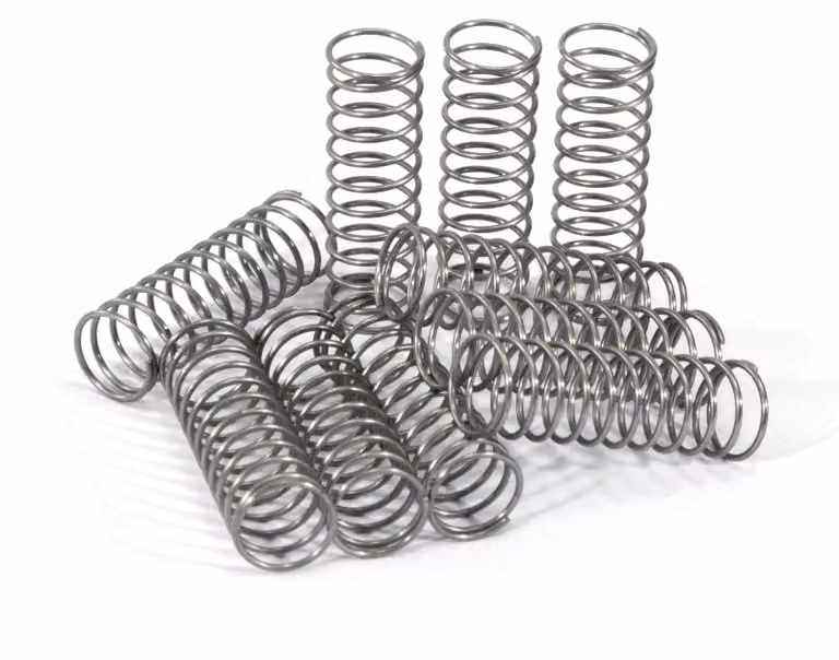Molla a compressione in acciaio inossidabile, dimensioni 0,7x8x30 mm, confezione da 10 pezzi, portata massima 0,54 kg, lucidata