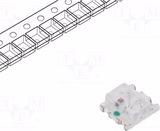 2 LED, tensione 2,1÷2,6V, flusso luminoso 2,8÷10 mcd, colore rosso, angolo di emissione 130°, tecnologia SMD 0805, dimensioni 2x1,25x0,4 mm, corrente 20 mA, codice prodotto S-C177, tipo di componente: diodi LED