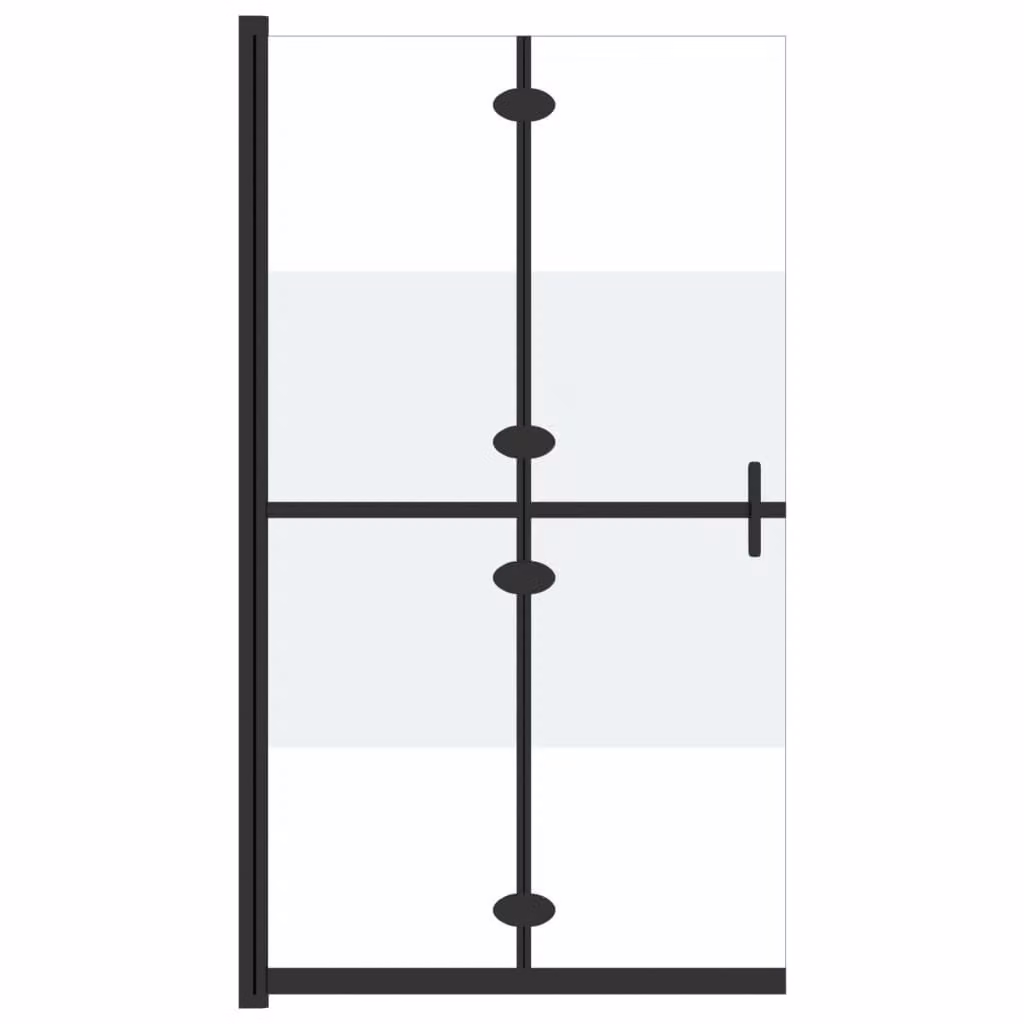 Parete per Doccia Walk-in Pieghevole in Vetro ESG 100x190 cm
