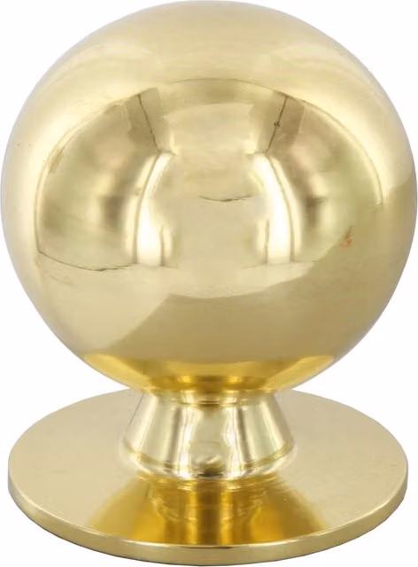 Set di 30 pomoli torniti in ottone lucido Cafim, colore oro, Ø 25 mm
