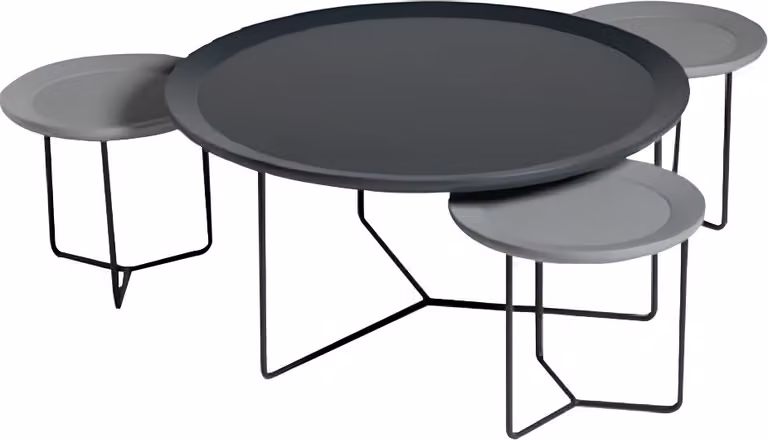 Couchtisch Gruppe Kaffeetisch Sofatisch Beistelltisch Schwarz Tisch