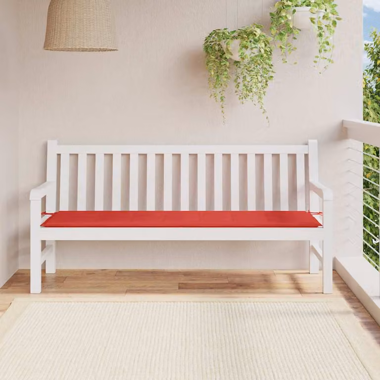Cuscino per panca vidaXL rosso in tessuto Oxford idrorepellente e traspirante L: 180 cm, P: 50 cm, H: 3 cm