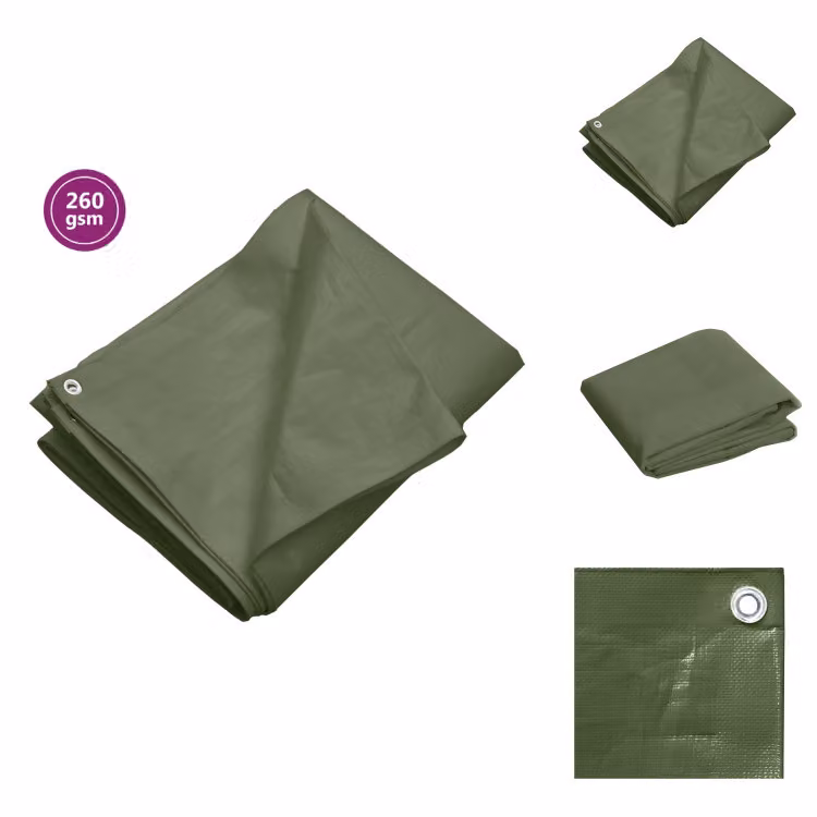 vidaXL Telone 260 g/m² 2x3 m Verde HDPE - Teloni