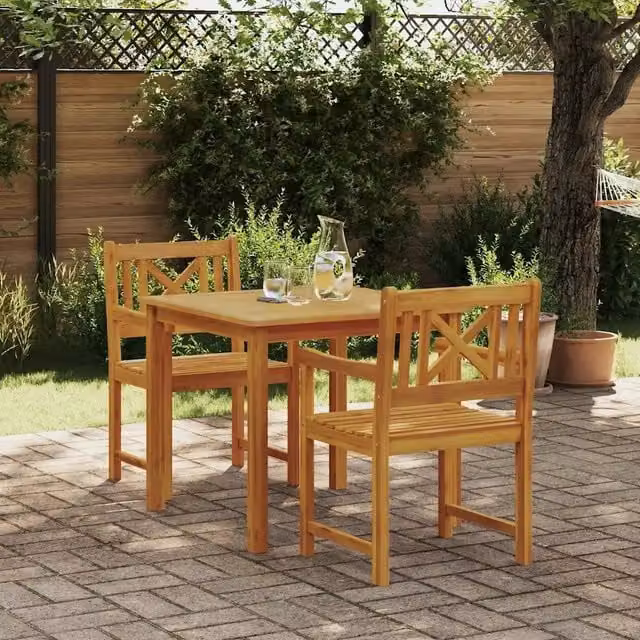 Set da Pranzo per Giardino 3 pz Marrone 3375656