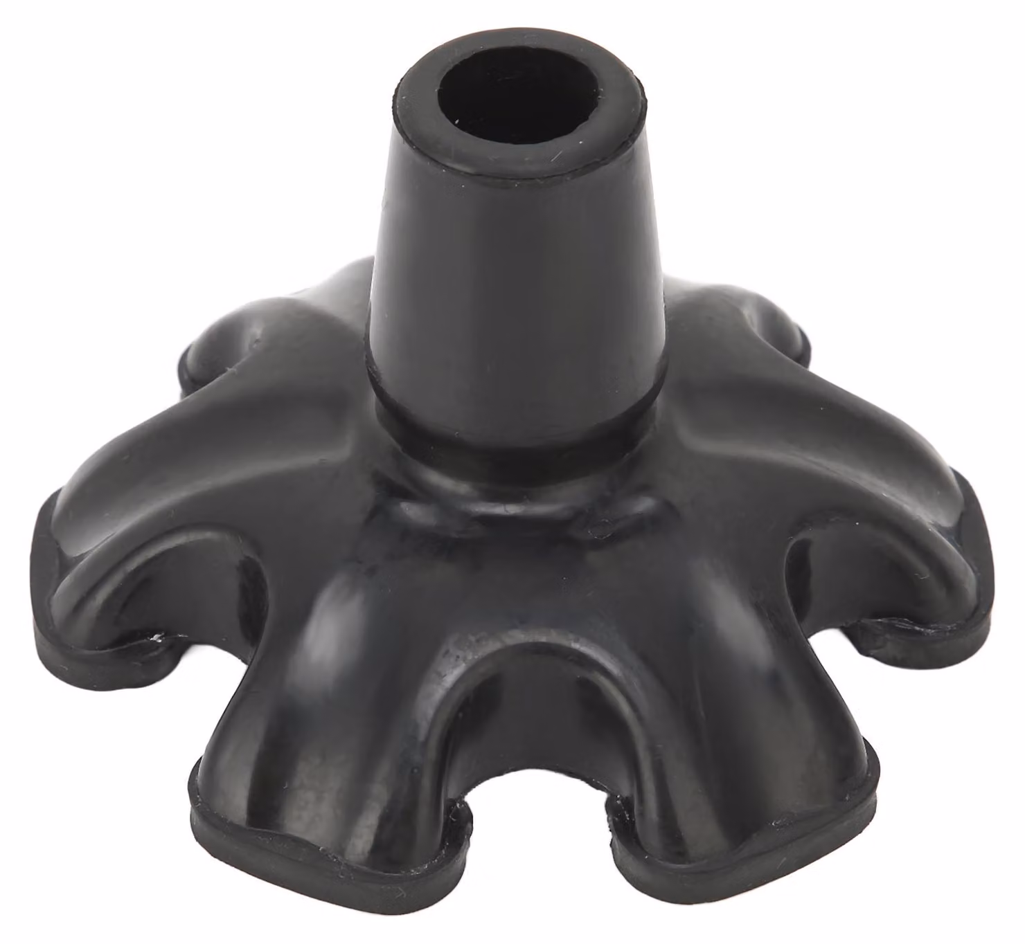 Punte antiscivolo, design a 6 colonne, gomma antiscivolo, 19 mm, supporto per bastone da passeggio per tiro con la bocca