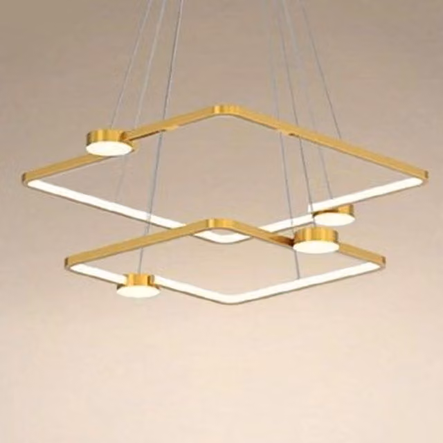 Lampadario a sospensione LED Trade Shop Design Moderno Oro con Telecomando e Altezza Regolabile 60W