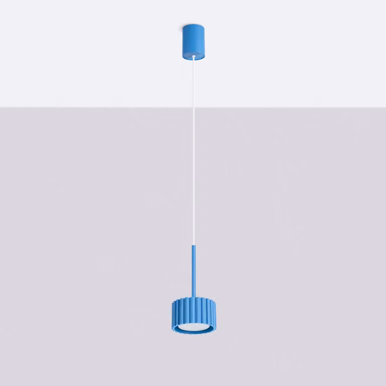 Lampada a sospensione AURA 1 blu Gx53 1xGx53 10W alluminio 125x10x10 cm Sollux Lighting