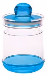 Barattolo in plastica con tappo a vite Cosmoplast Barocco assortito blu 125 ml