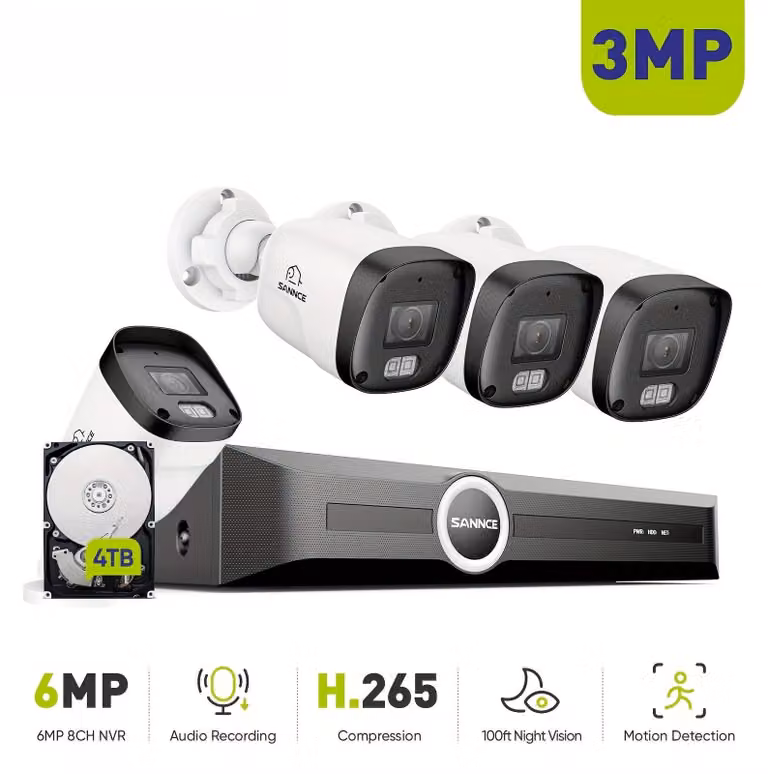 Sistema di sicurezza - Telecamera di sorveglianza - Telecamera di sicurezza - Videosorveglianza - Telecamera con visione notturna