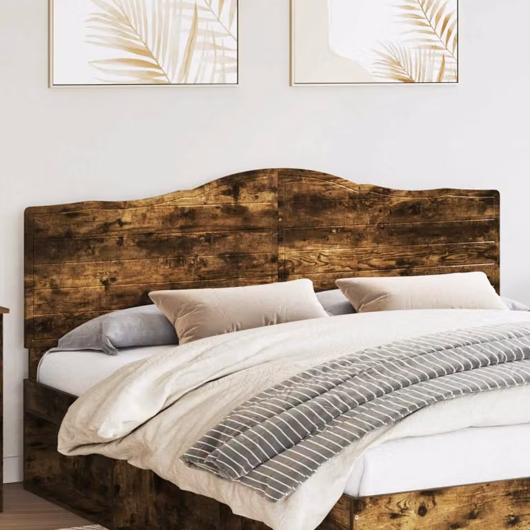Testiera per letto moderna vidaXL in legno ingegnerizzato color rovere fumé marrone