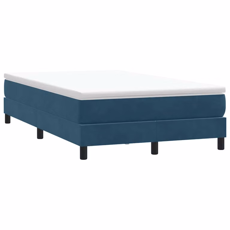 vidaXL Giroletto a Molle in Velluto Blu Scuro L: 123 cm, P: 213 cm