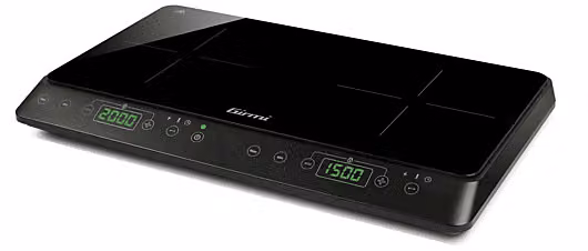 Piastra a induzione doppia Girmi PI5100 con display digitale e timer, colore nero