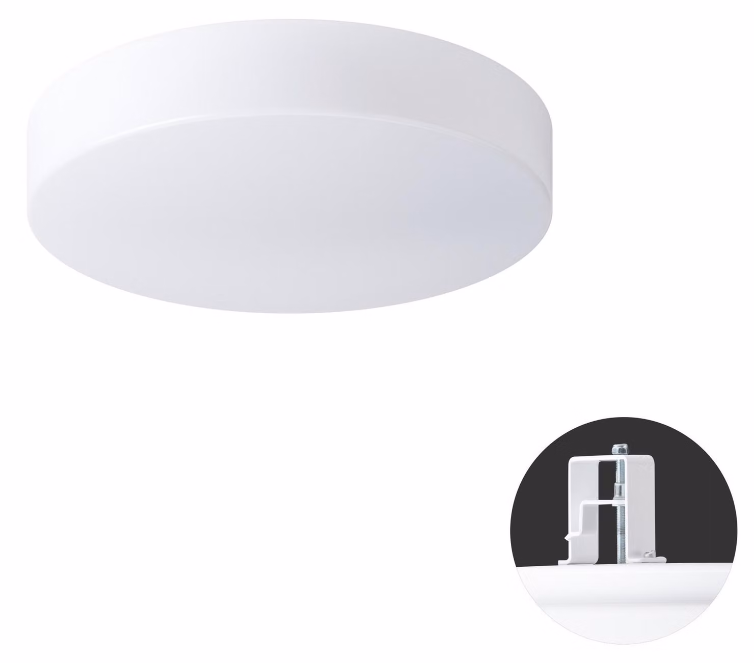 OSMONT DEL63176 DELIA V1 apparecchio semipermanente da soffitto/parete in plastica bianco IP44 2700-6500 K 18W LED