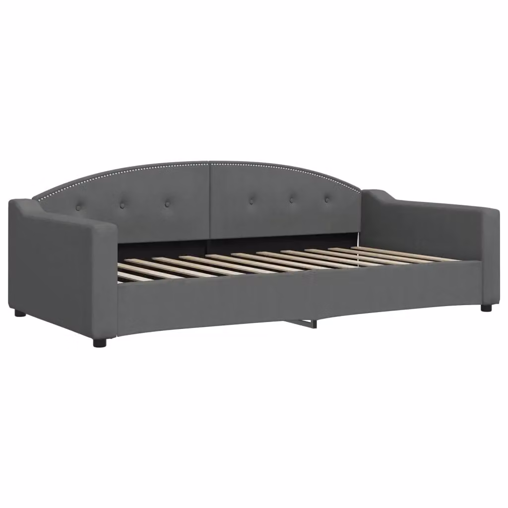 Letto da giorno moderno vidaXL in tessuto grigio con struttura imbottita L: 110 cm, P: 110 cm, H: 75 cm – 2