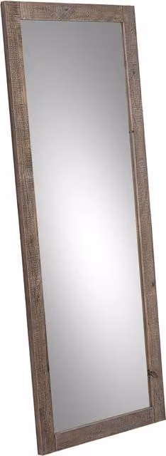 Specchio rettangolare in legno marrone 70x3x180h cm