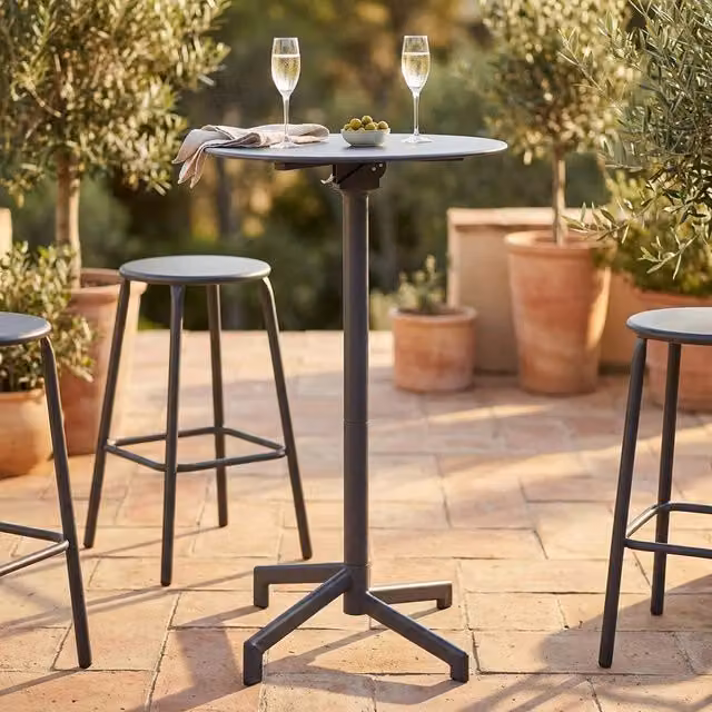 Tavolo Alto Rotondo da Giardino cm 60 - STU