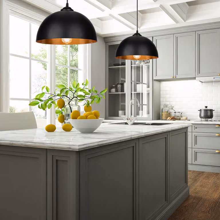 Jopassy 2x LED luce a sospensione lampada retrò metallo presa E27 illuminazione cucina