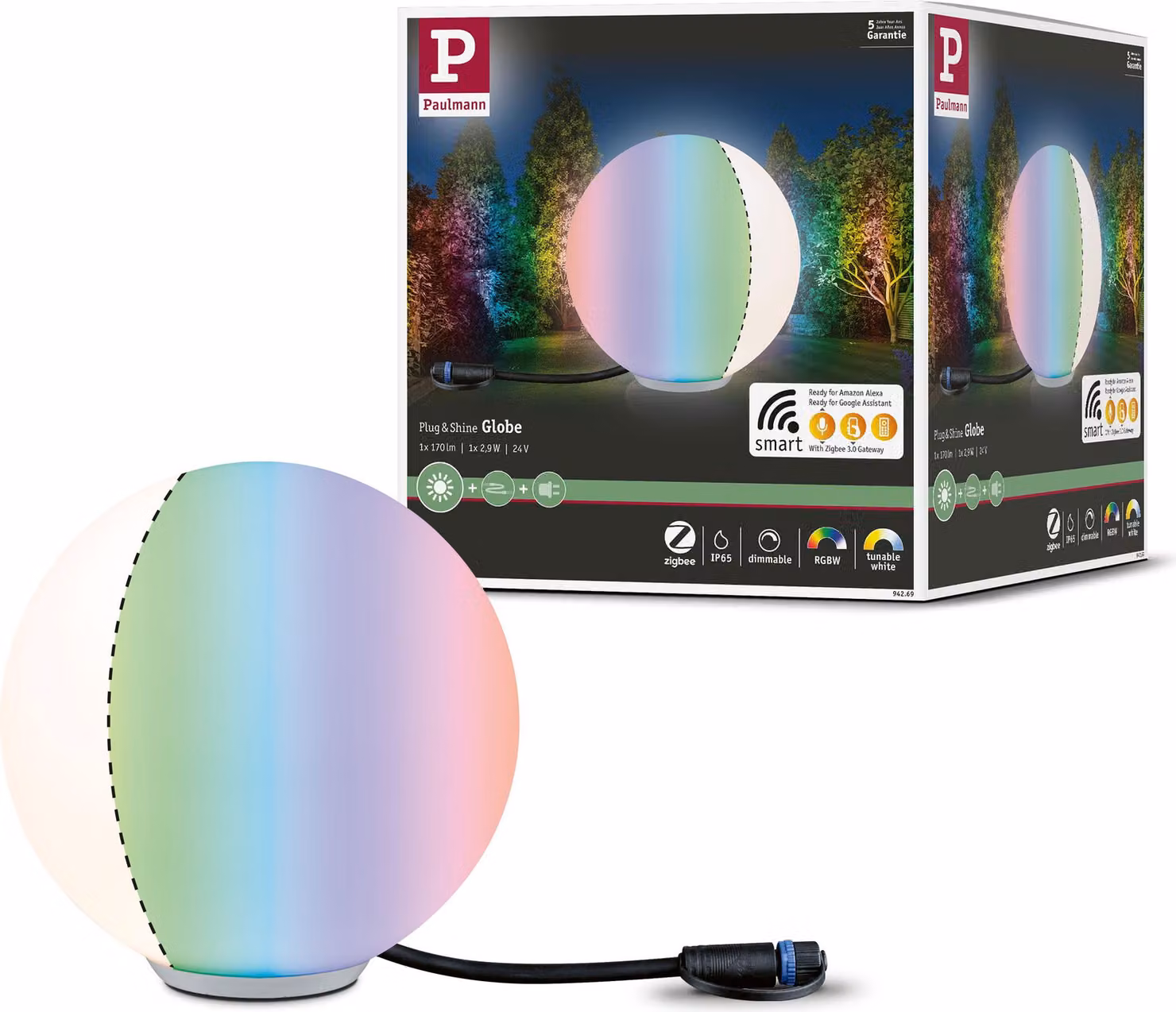 Globo luminoso a LED Plug & Shine di Paulmann
