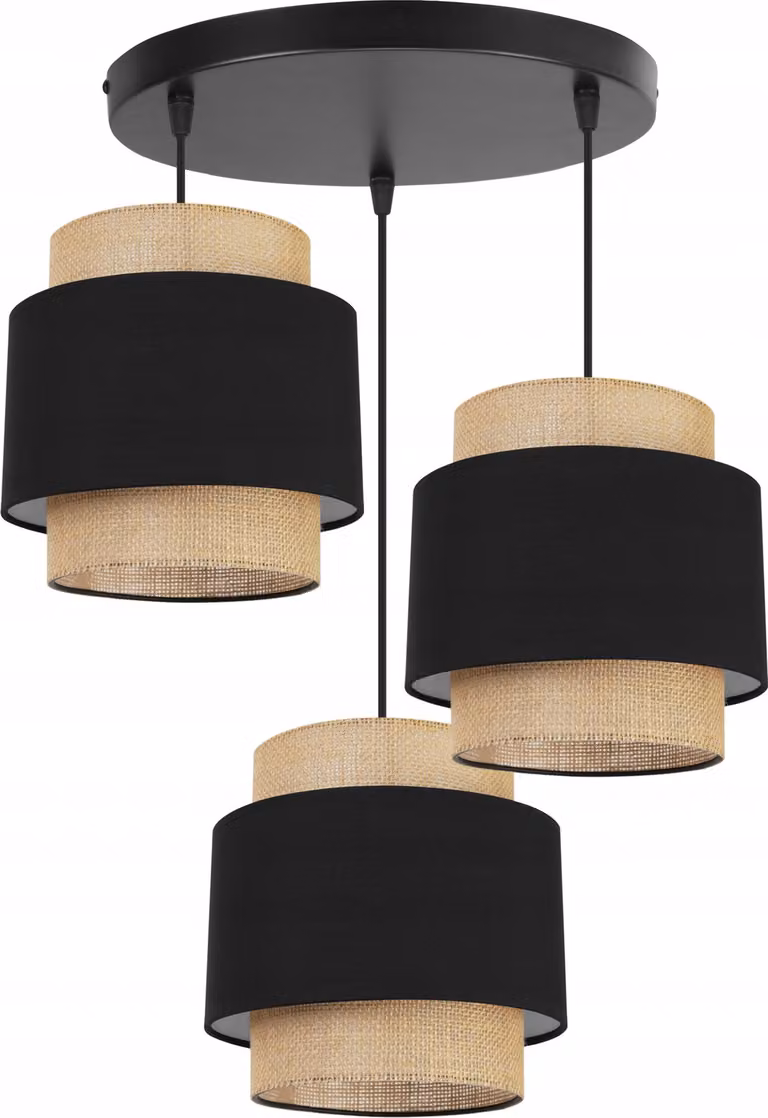 Lampada a sospensione, lampadario da soffitto, paralume, Boho Juta