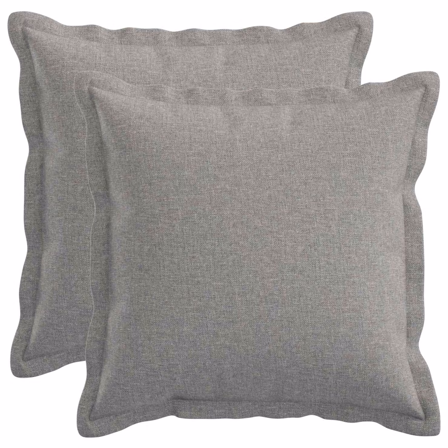 Set di 2 federe vidaXL HOUTEN Grigio, forma quadrata, 35 x 35 cm
