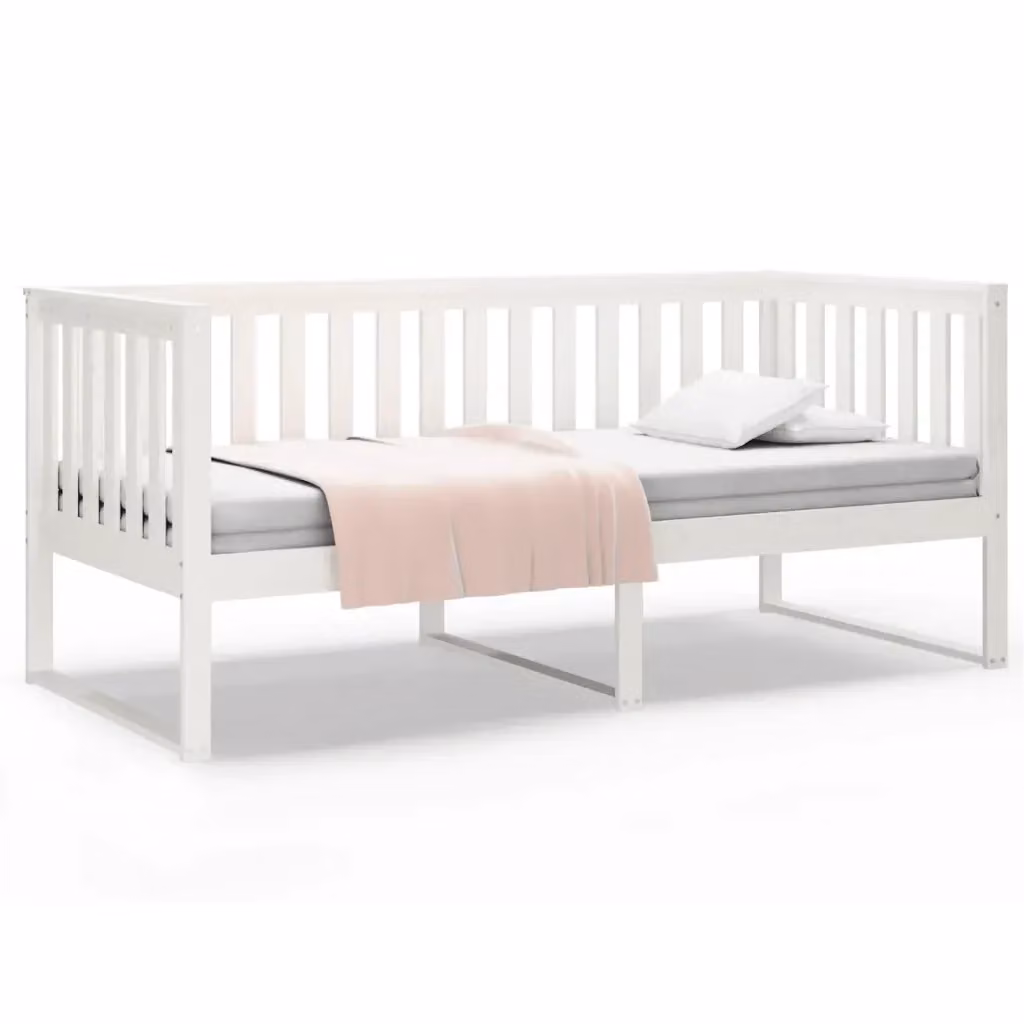 Dormeuse bianca in legno massello di pino VIDAXL senza materasso L/P/H: 190 x 90 x 35 cm – 2
