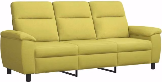 Divano moderno vidaXL in tessuto verde con struttura in metallo L: 214 cm, P: 90 cm, H: 95 cm
