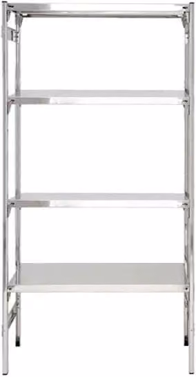 Scaffale professionale in acciaio inox argentato CASTELLANI SHOP con ripiani regolabili per uso industriale e cucina L: 70 cm, P: 50 cm, H: 180 cm