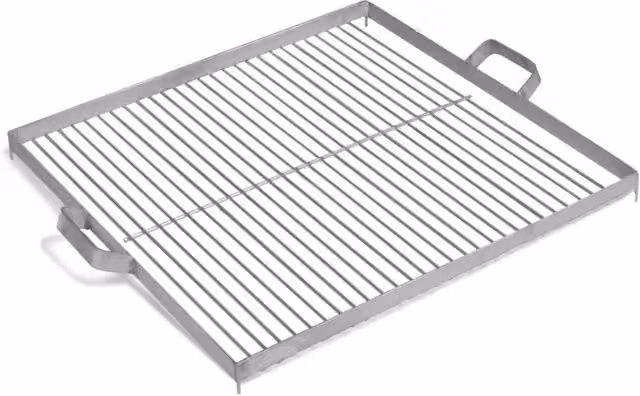 Griglia per barbecue Cook King in acciaio inox color argento, dimensioni: 44 x 44 cm, per braciere da 60 cm