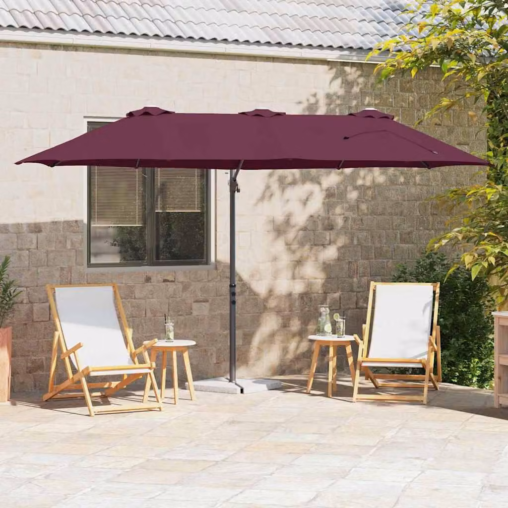Maison Exclusive - Ombrellone, dimensioni 372 x 198 x 243 cm, realizzato in poliestere e alluminio