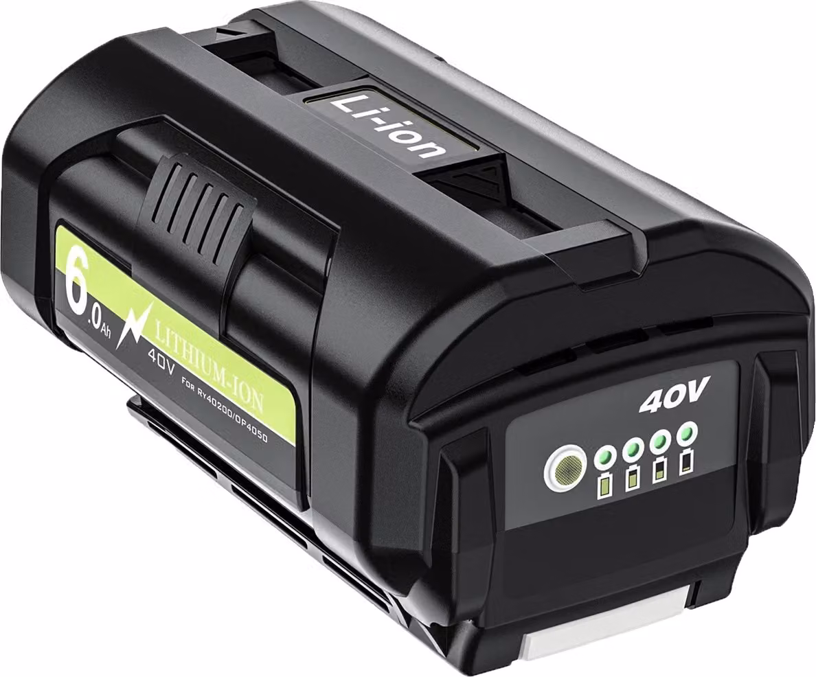 Batterie di ricambio per Ryobi OP4050, capacità 6000mAh, 40V Li-Ion, 1 pezzo 6000mAh