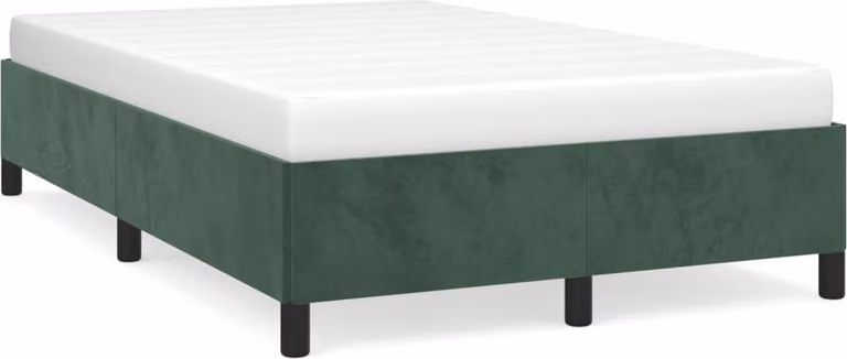 Giroletto senza Materasso Verde Scuro 120x200 cm in Velluto
