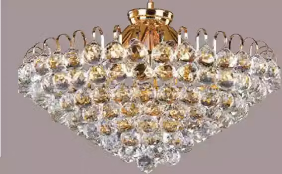 Deckenleuchter Luxus Gold Kronleuchter Deckenlampe Lüster Kristall Art