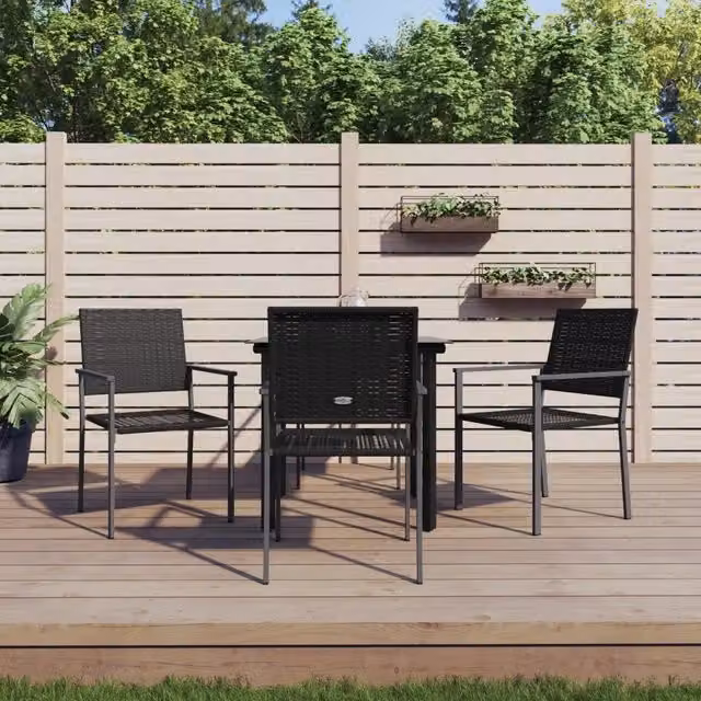 Set da Pranzo da Giardino 5 pz in Polyrattan e Acciaio 3187020
