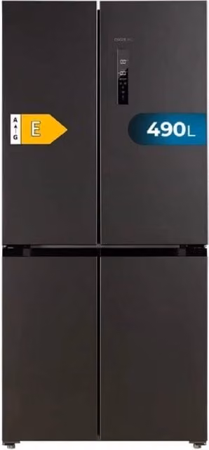 Frigorifero combinato multiporta Cecotec Bolero CoolMarket 4D 490 Dark E nero con tecnologia No Frost e sistema di raffreddamento 4D