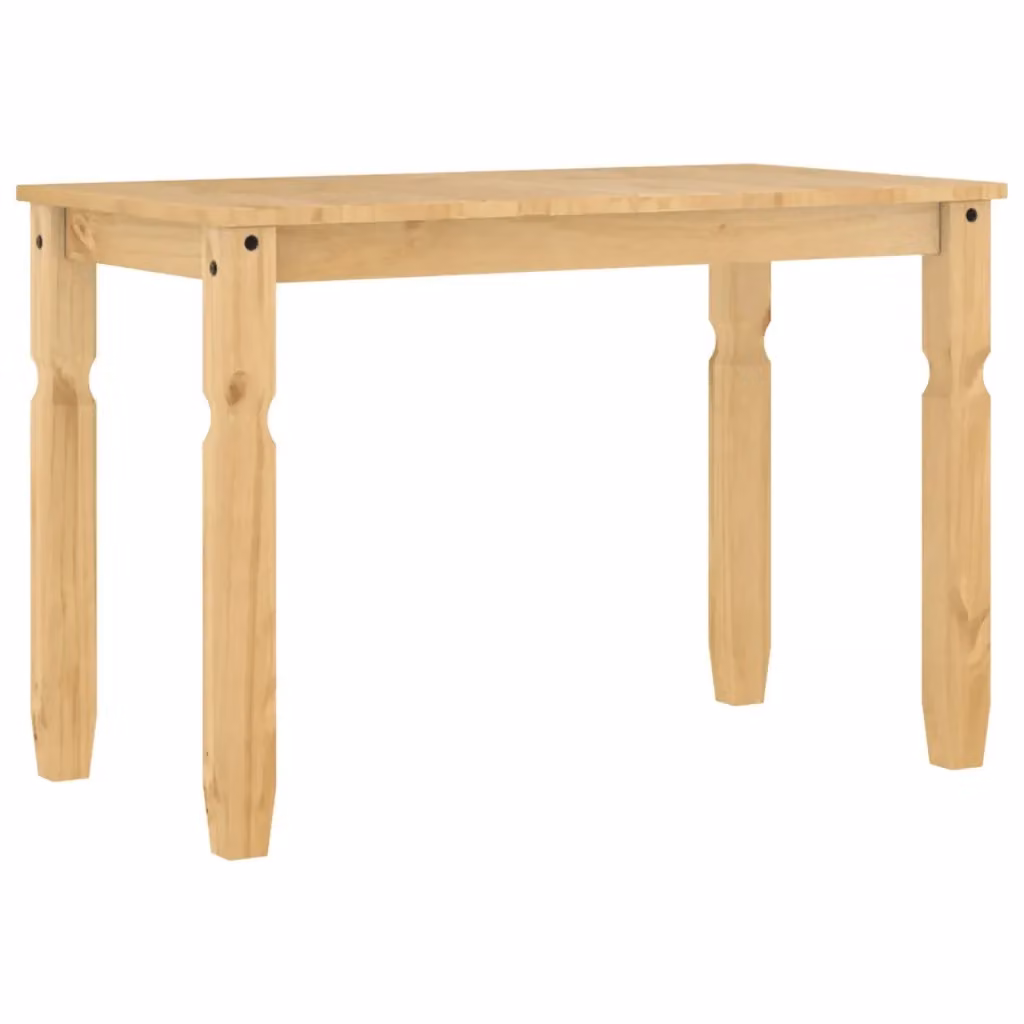 Tavolo da pranzo rettangolare vidaXL in legno di pino cerato marrone L: 112 cm, P: 60 cm, H: 75 cm – 2