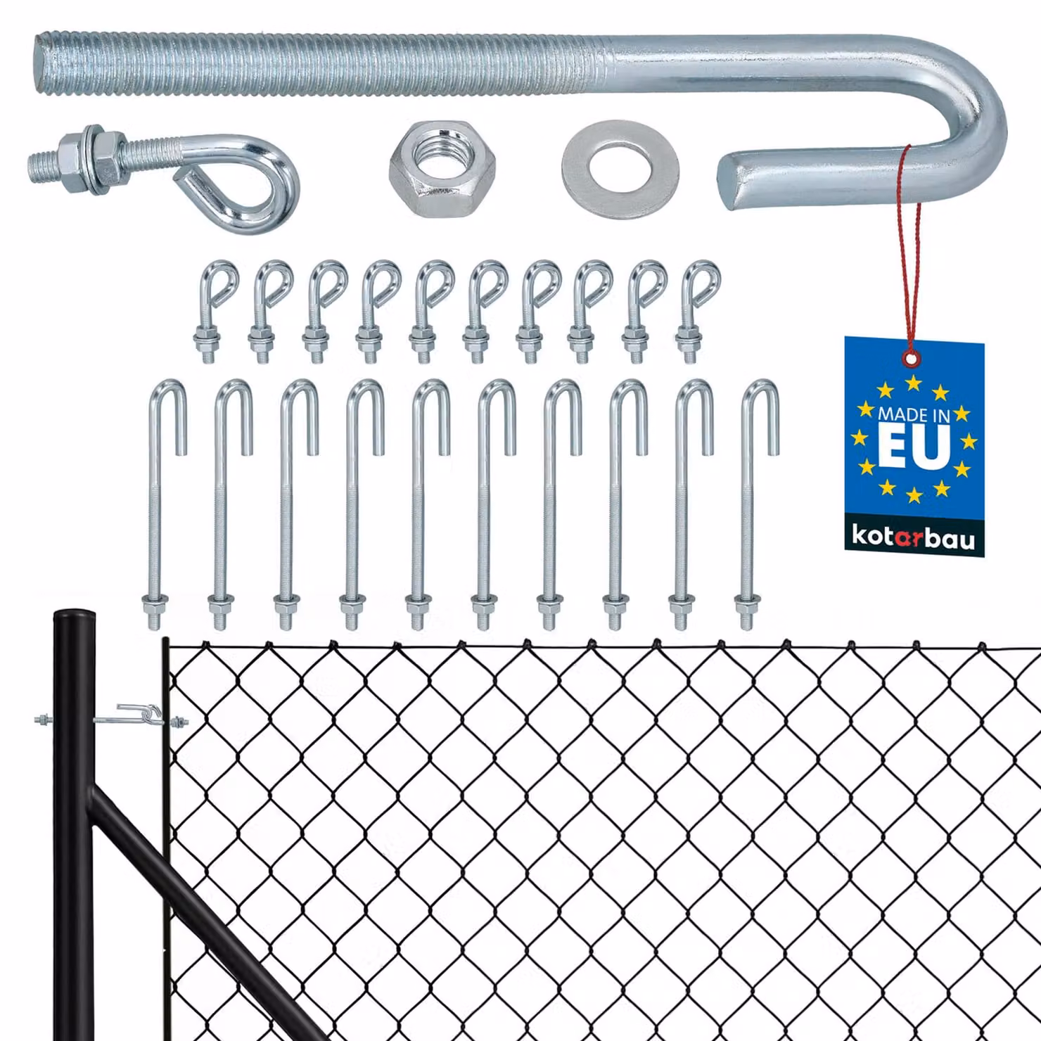 KOTARBAU® 10 Pezzi Tiranti per Filo Acciaio M10 Tenditore Filo Tendicavo per Filo Acciaio Tendifilo Aperto con Vite di Fissaggio Chiusa