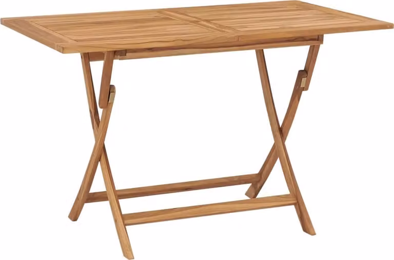 The Living Store Tavolo da giardino pieghevole 120x70x75 cm in legno massiccio di teak