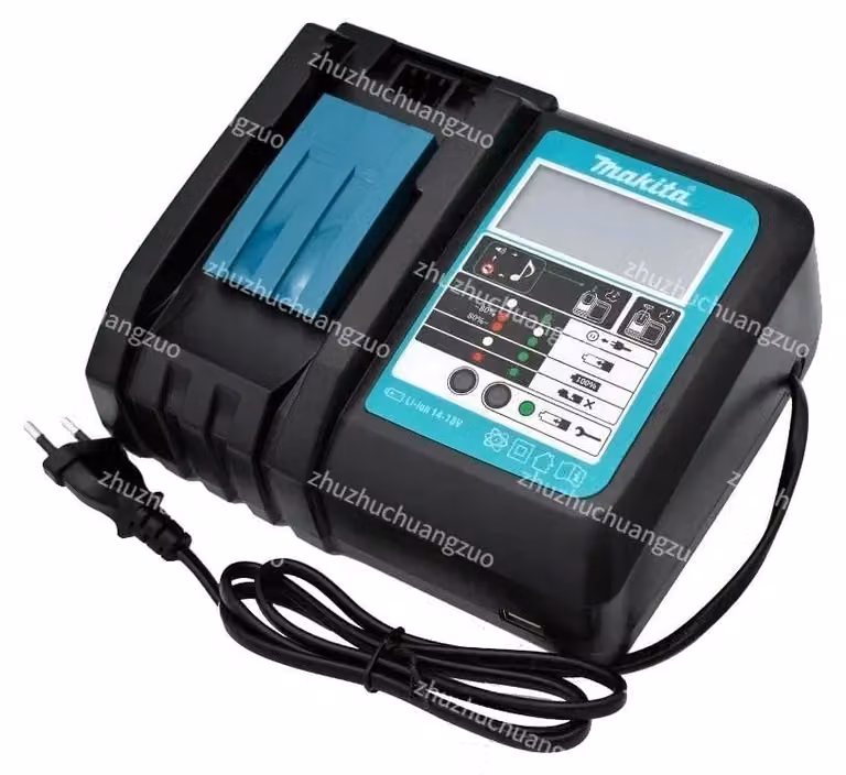 Batteria ricaricabile, capacità 6000mAh, compatibile con diversi utensili, caricabatterie LED Makita (x1)