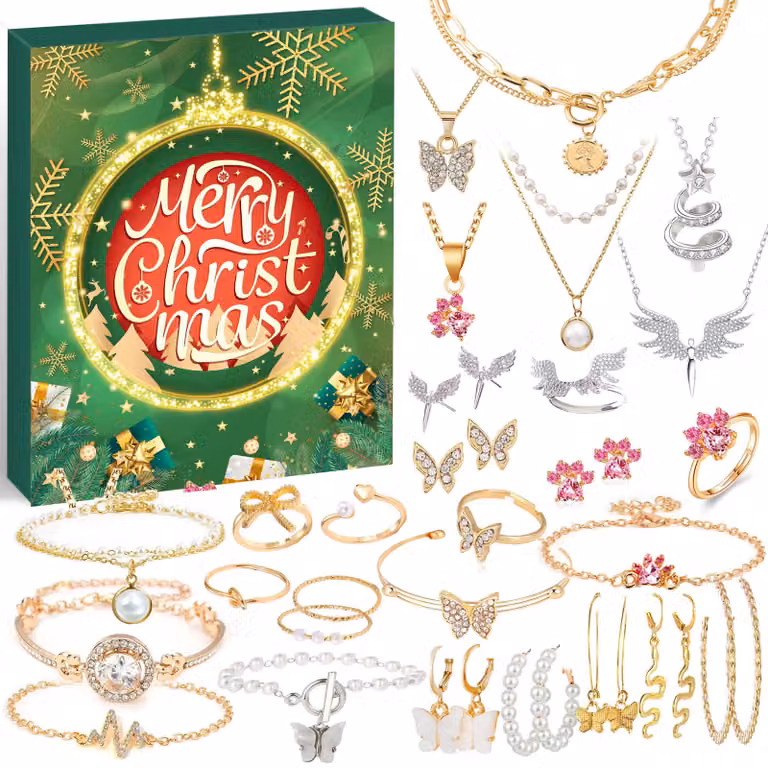 Calendario dell'Avvento con gioielli 2026 – 24 accessori per donna