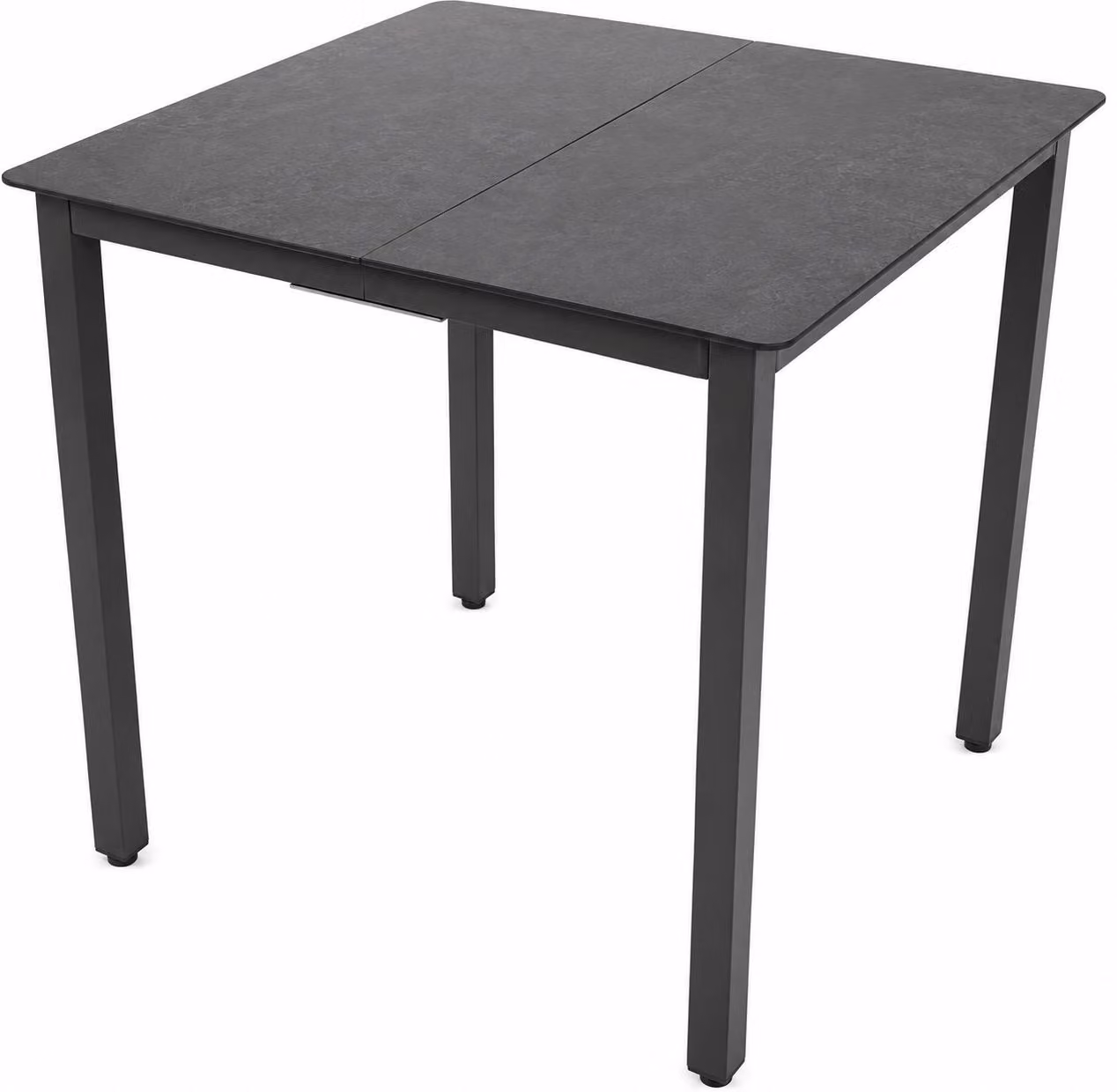 Tavolo da giardino VCM in vetro e alluminio | tavolo da pranzo | circa h. 73 x l. 80 x p. 80 cm | antracite | tavolo da balcone arredo giardino