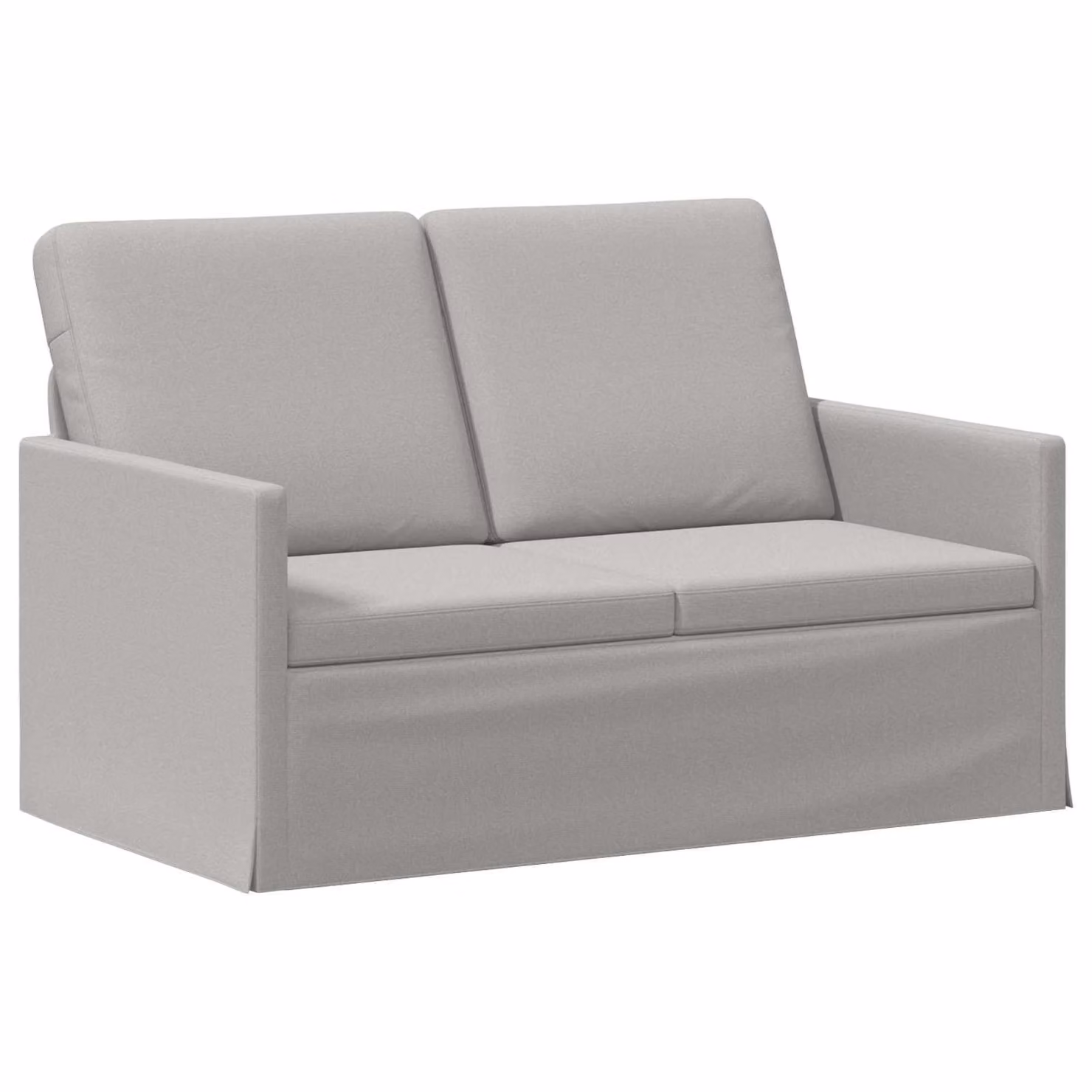vidaXL Divano a 2 posti moderno in tessuto Grigio con struttura in metallo L/P/H: 130 x 81 x 82 cm