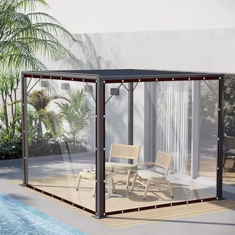 Tenda trasparente impermeabile, dimensioni 2 x 3 metri, ideale per giardino e spazi esterni
