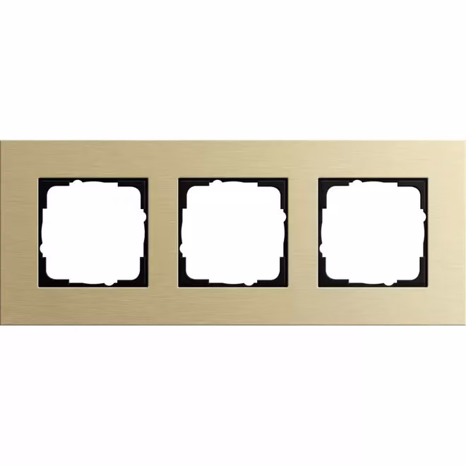 Cornice di copertura tripla Gira Esprit in alluminio oro chiaro 0213217